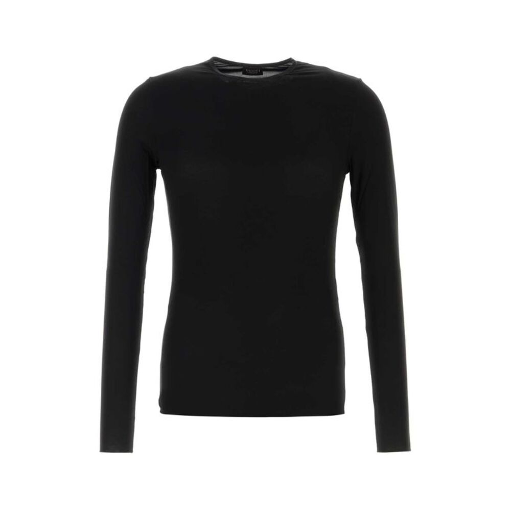 Gucci Men Black Jersey T-Shirt